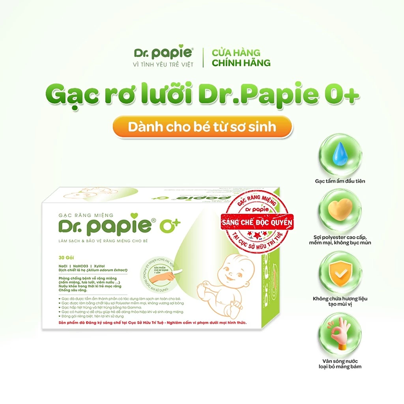Công ty CP Dược phẩm STARMED chính thức nhập cuộc cùng các “ông lớn” trong ngành mẹ bé 3 Gạc rơ lưỡi Dr.Papie 0+