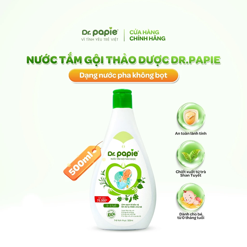 Công ty CP Dược phẩm STARMED chính thức nhập cuộc cùng các “ông lớn” trong ngành mẹ bé 1 Nước tắm thảo dược Dr.Papie 230ml