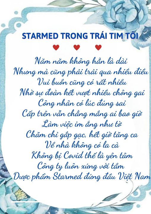 Bài dự thi STARMED TRONG TRÁI TIM TÔI – Giải nhì cuộc thi STARMED TRONG TRÁI TIM TÔI